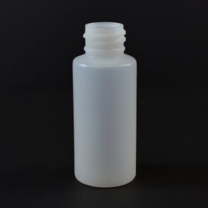 Plastic Bottle 1 oz. Tall Cylinder Round Natural HDPE 20-410_3700