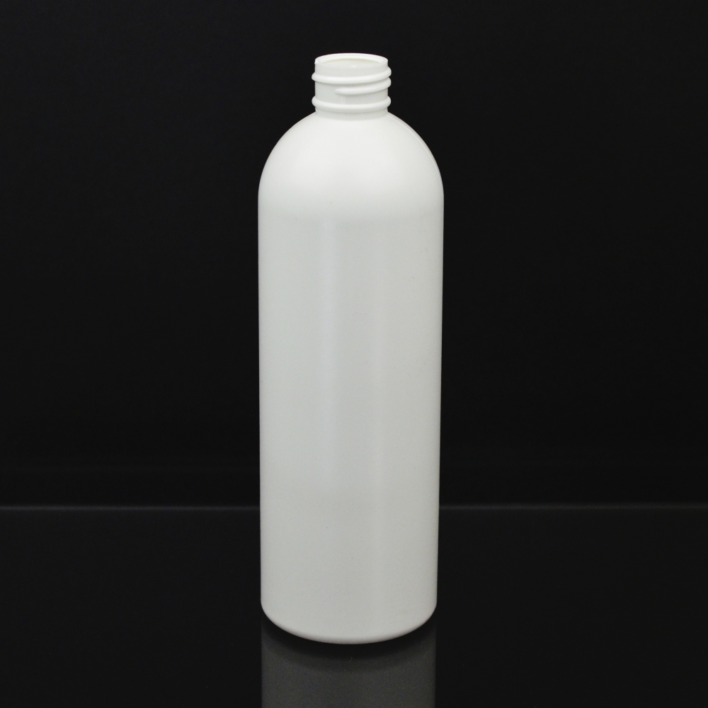 10 oz 24/410 Royalty Round White HDPE Bottle