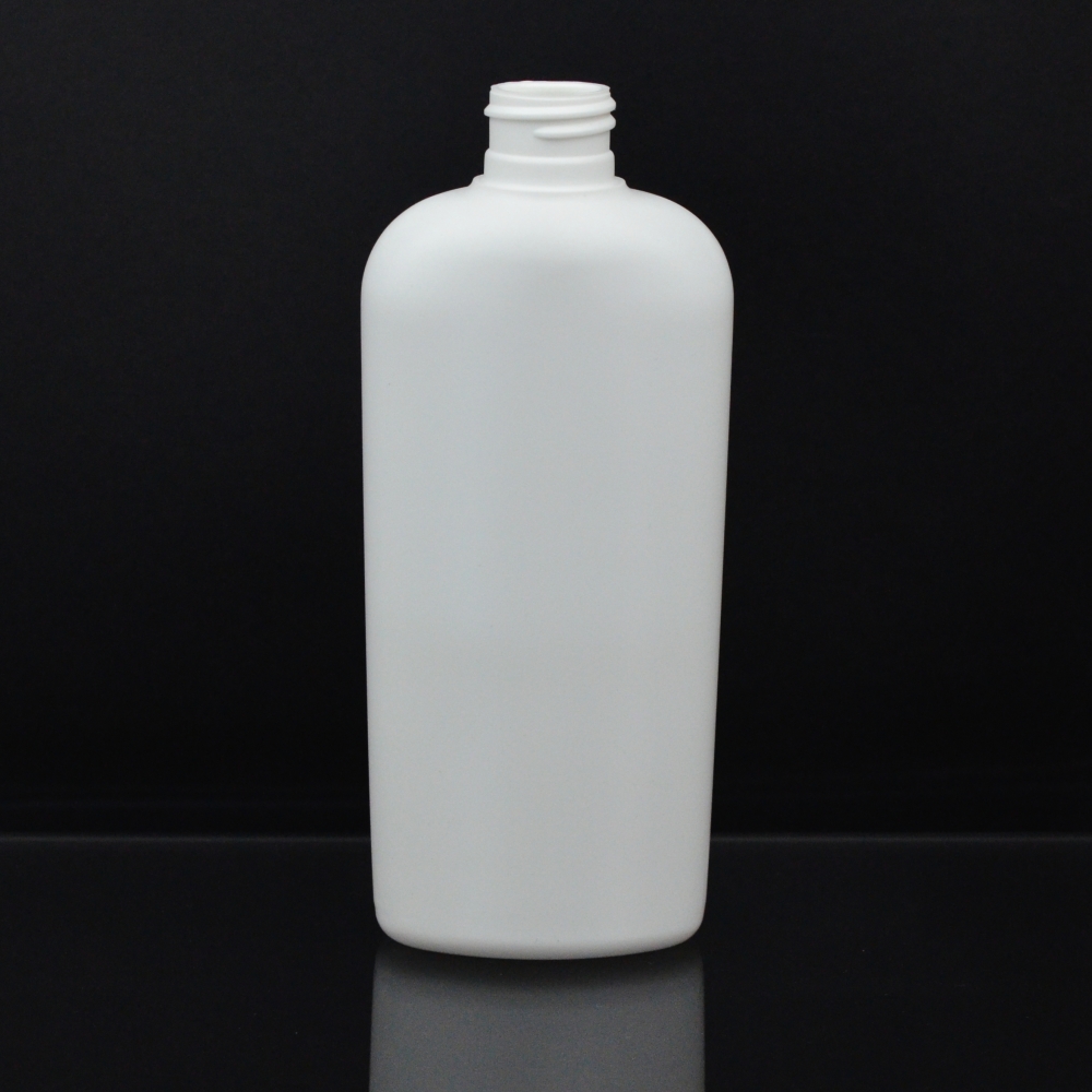 12 oz 24/410 Classic Oval White HDPE Bottle