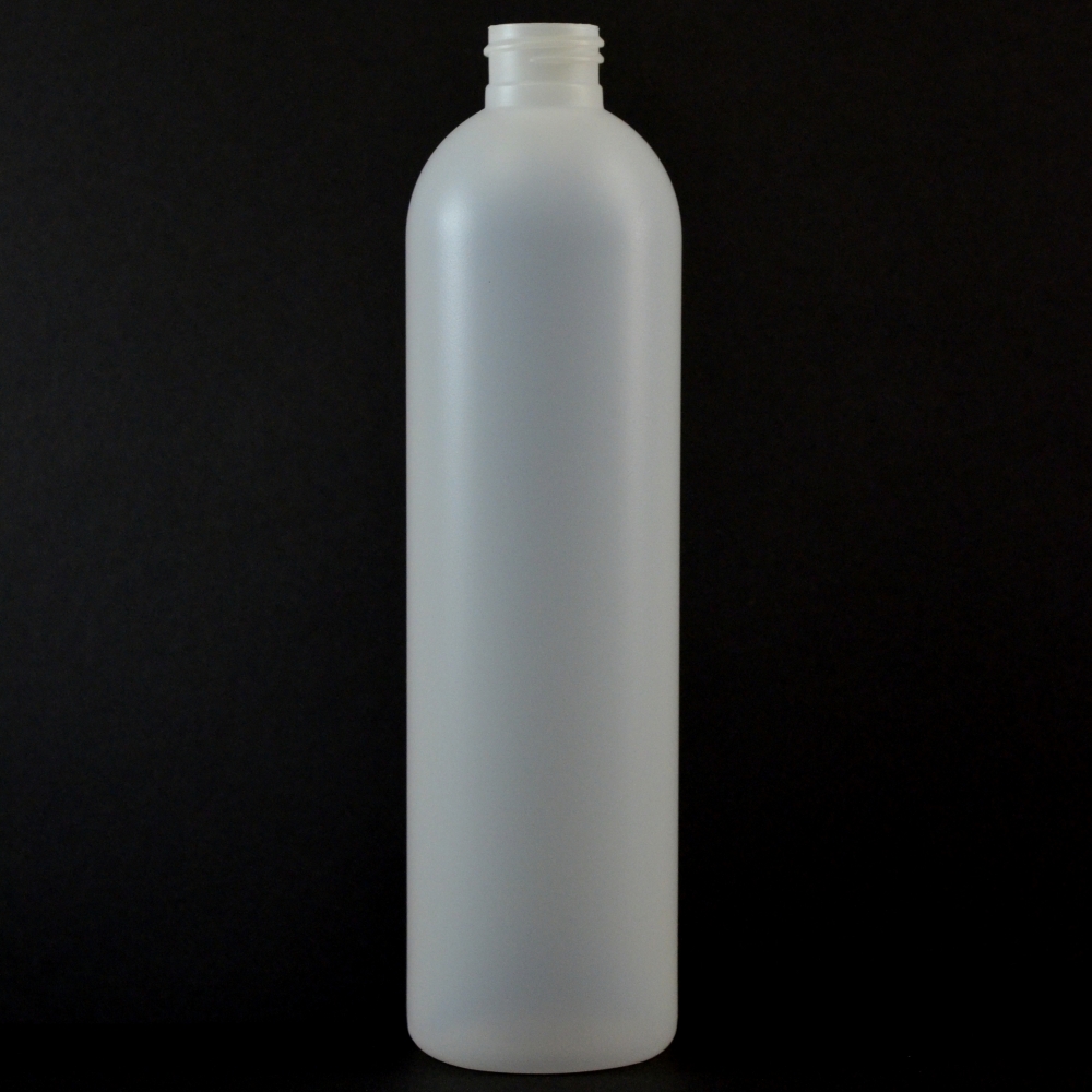 12 oz 24/410 Imperial Round Natural HDPE Bottle