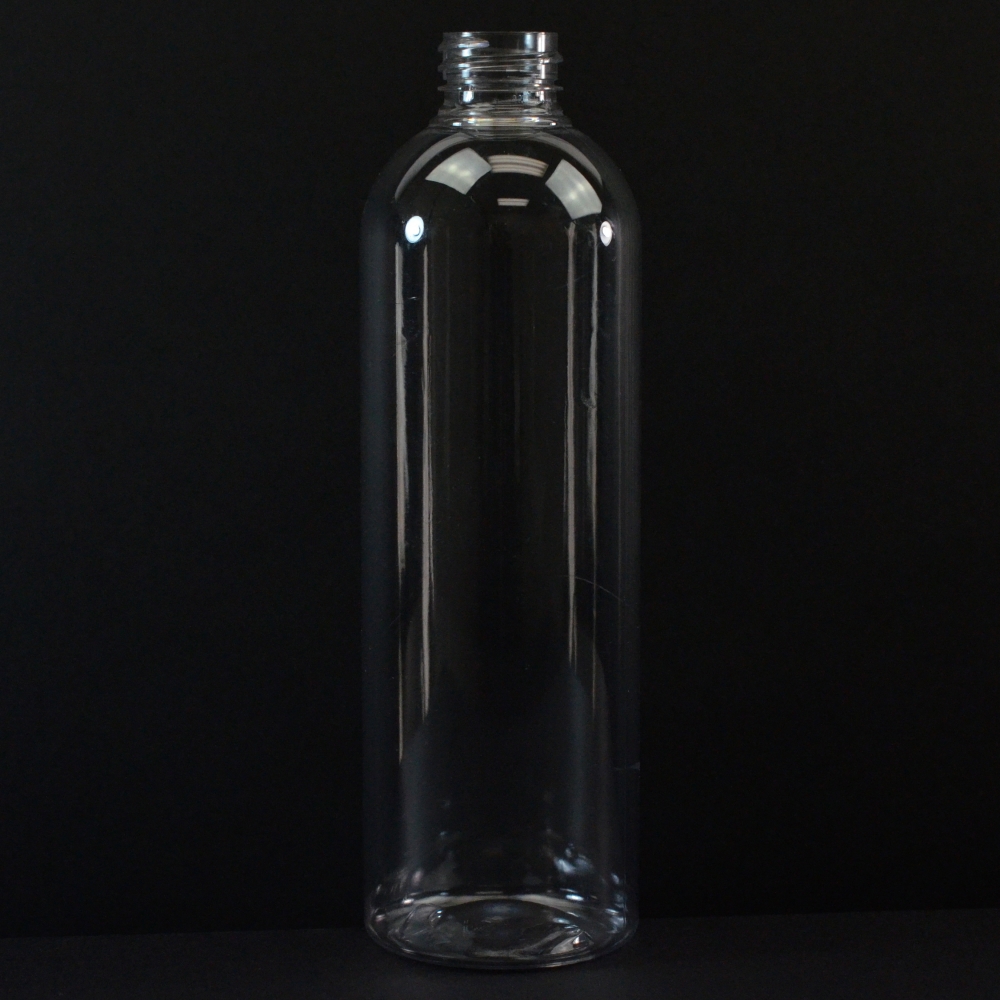 16 oz. White HDPE Plastic Bullet (Cosmo Round) Bottles (28-410)