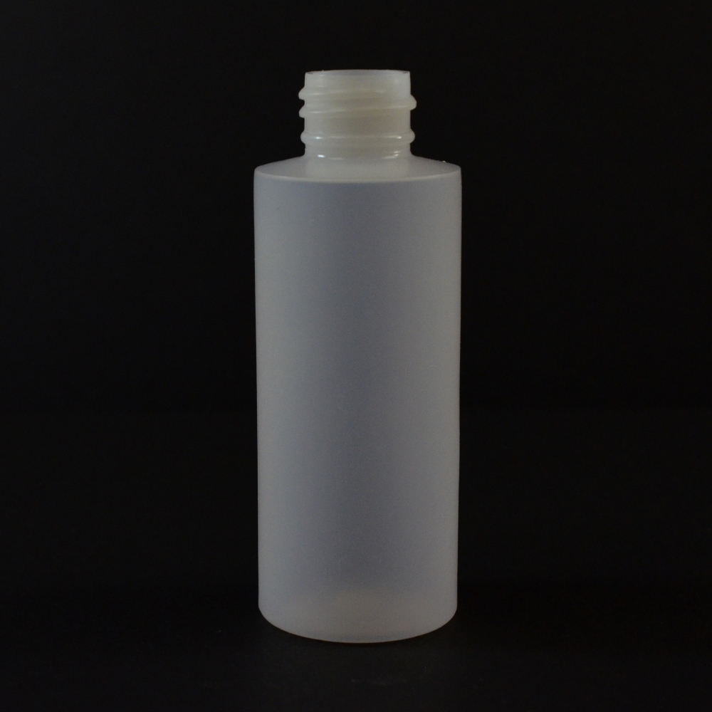 2 oz 24/410 Cylinder Round Natural HDPE Bottle