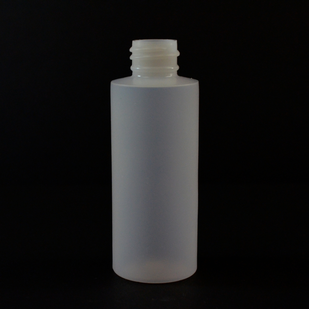 2 oz 20/410 Cylinder Round Natural HDPE Bottle
