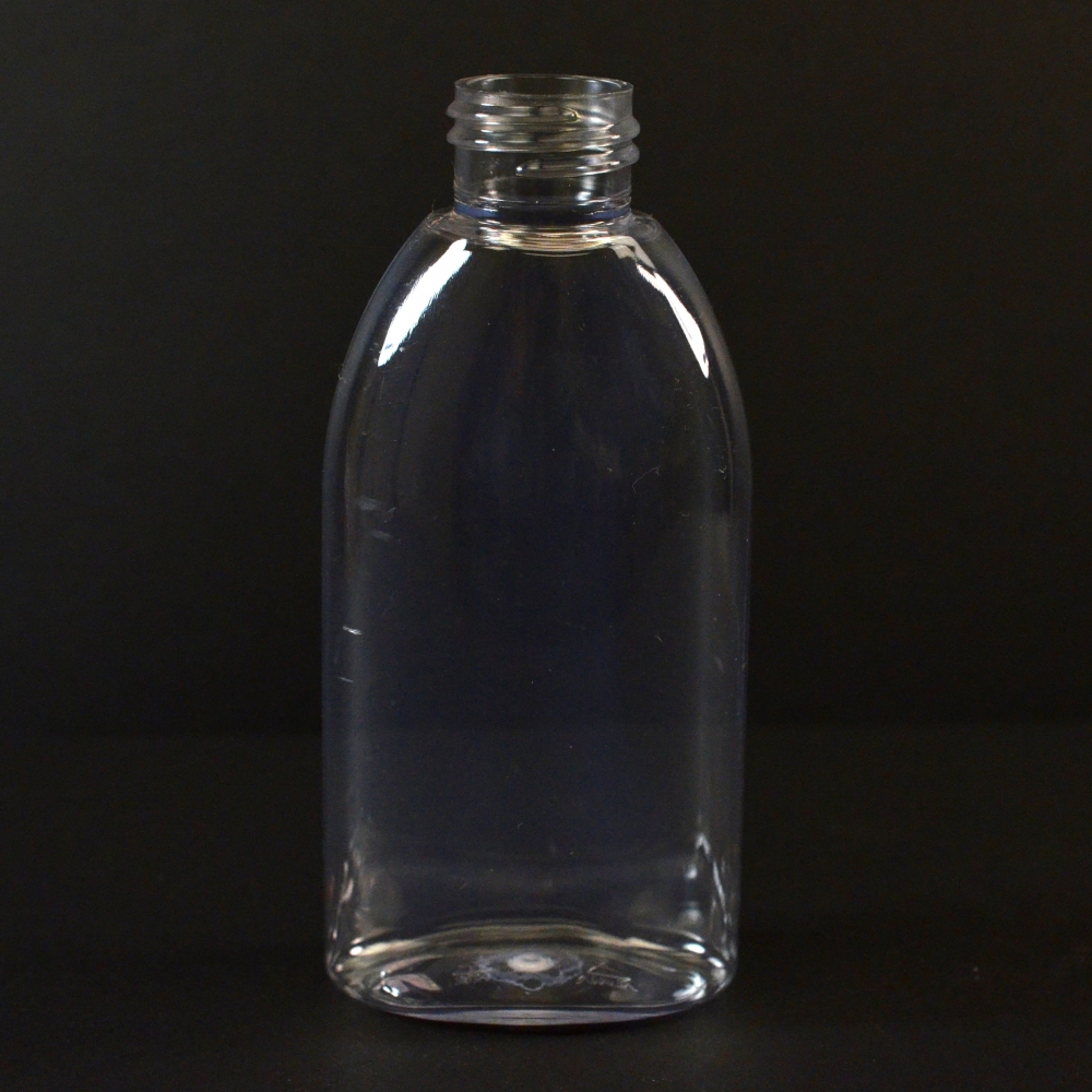 4 oz 24/410 Capri Oval Clear PET Bottle