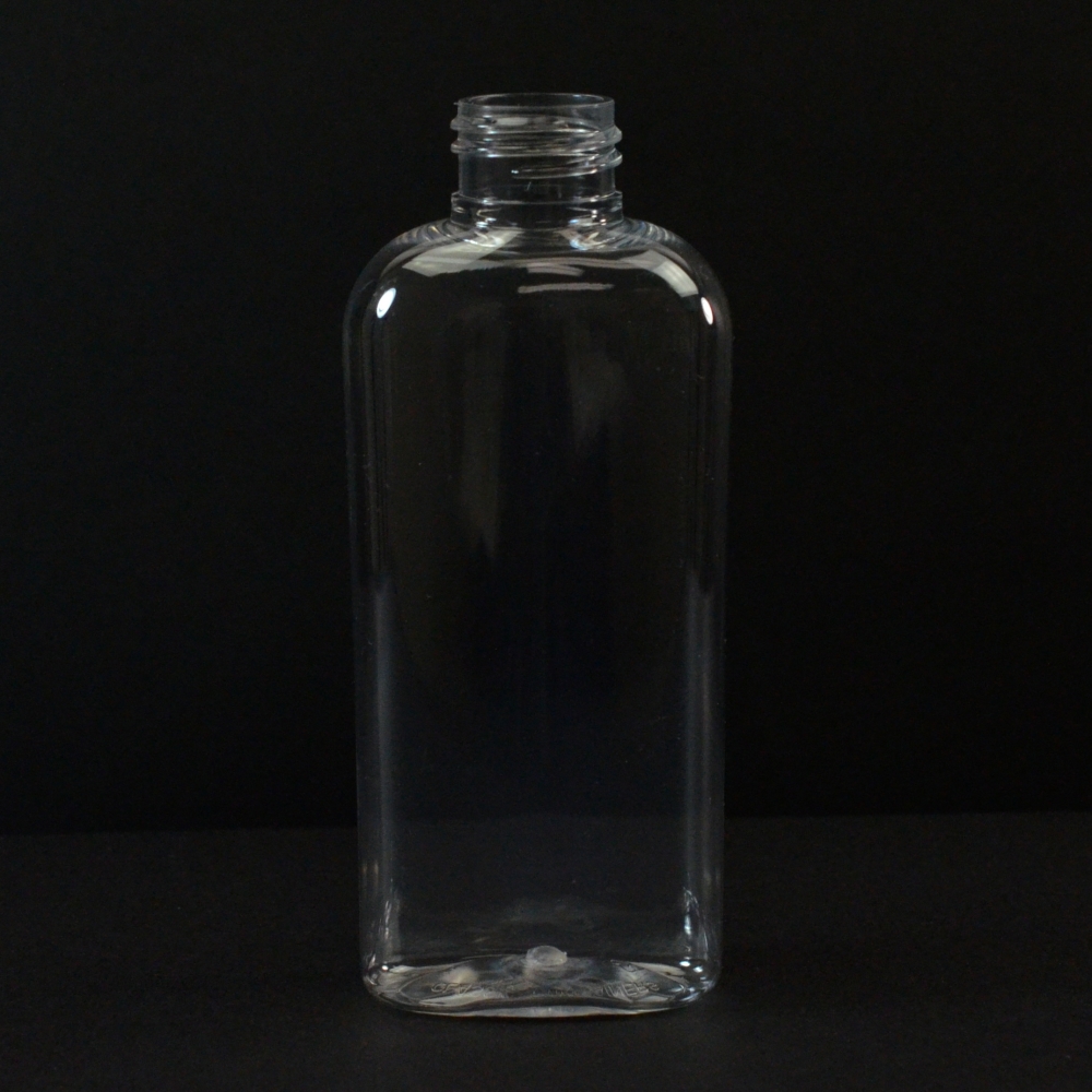 4 oz 24/410 Classic Oval Clear PET Bottle