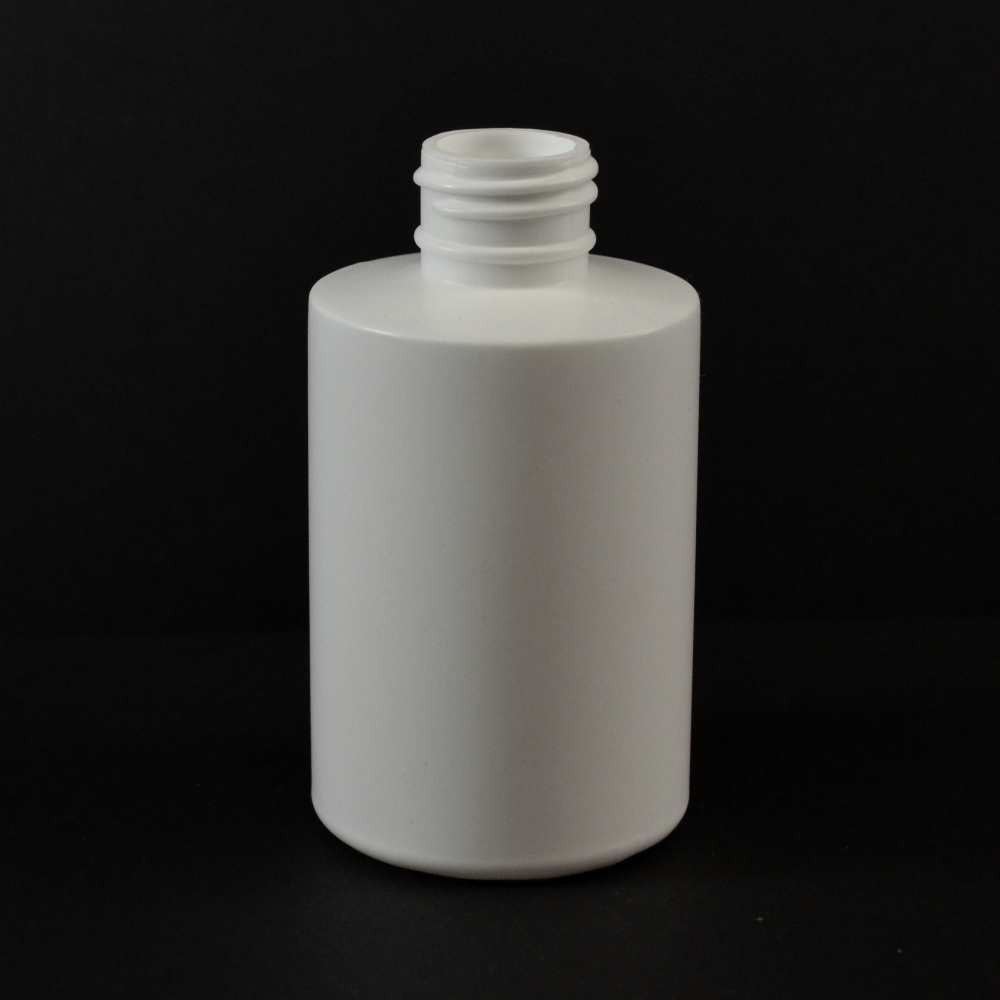 6 oz 24/410 Squat Cylinder Round Natural HDPE Bottle