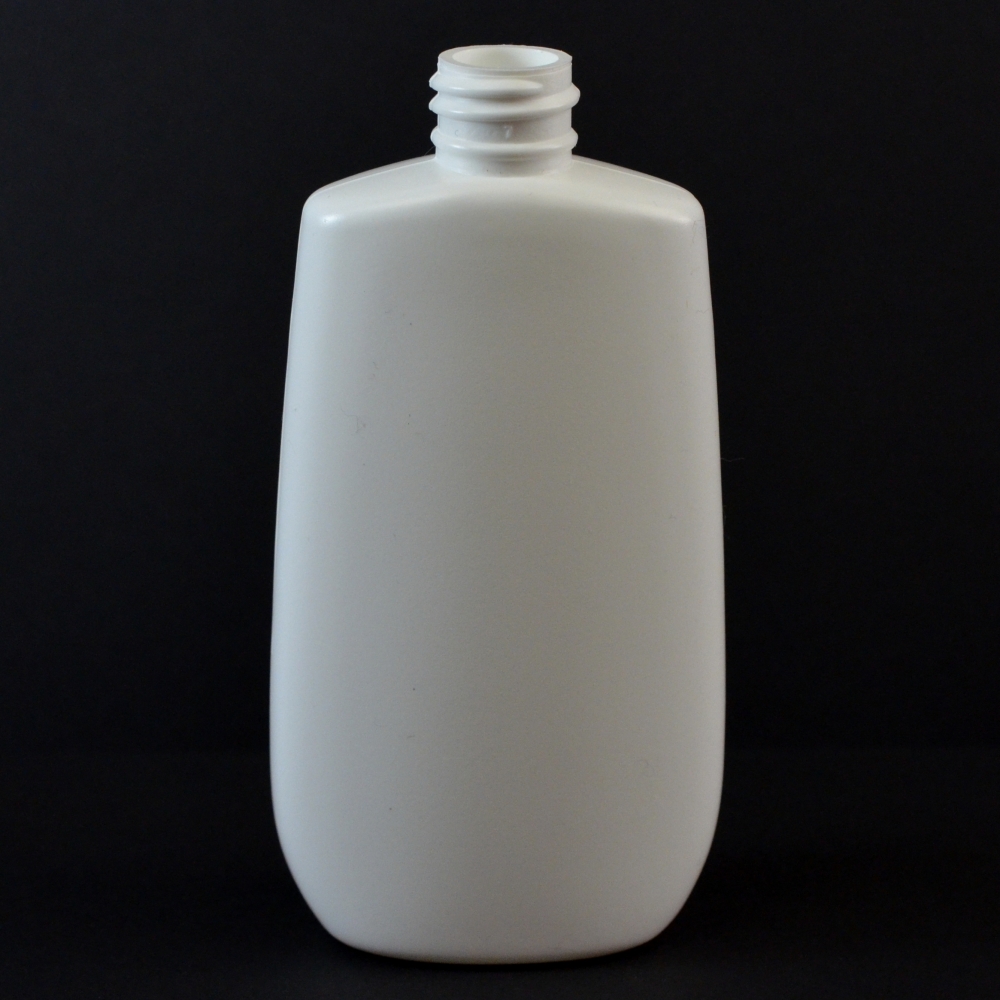 4 oz 20/410 Tapered Oval White HDPE Bottle