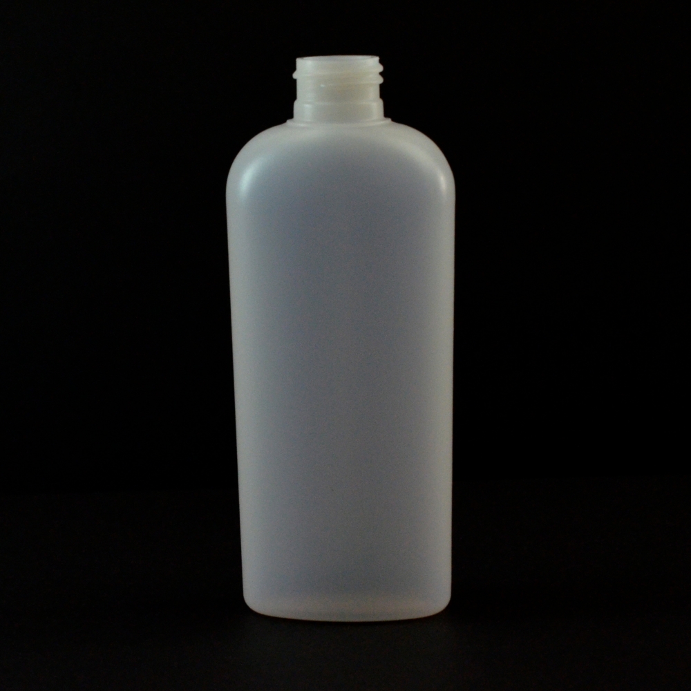 6 oz 24/410 Classic Oval Natural HDPE Bottle