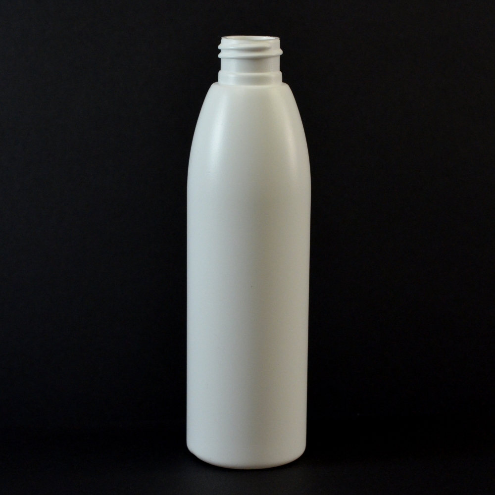 6 oz 24/410 Evolution Round White HDPE Bottle