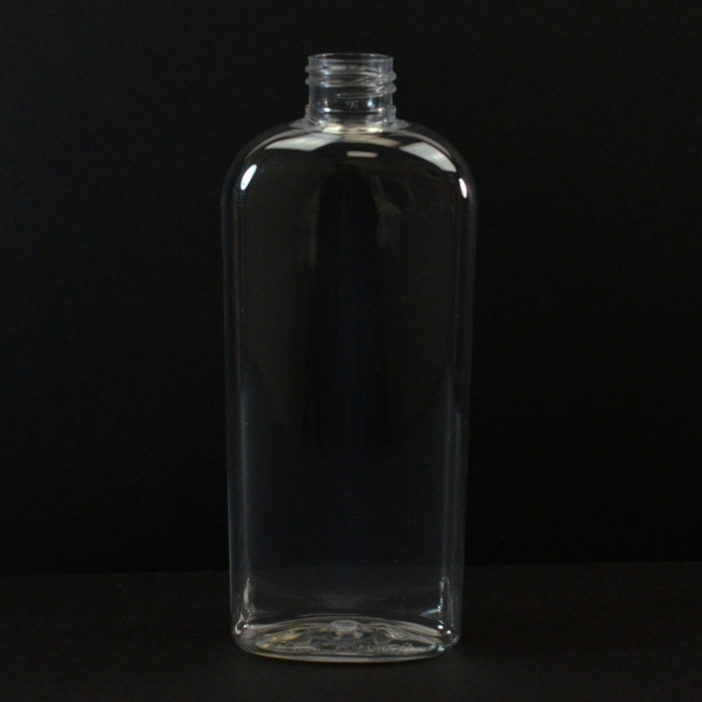 8 oz 24/410 Classic Oval Clear PET Bottle