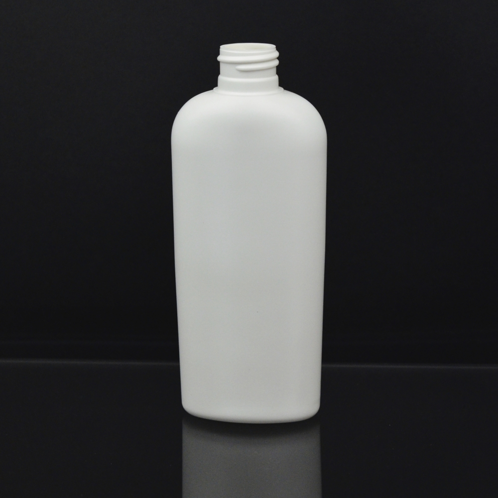 8 oz 24/410 Classic Oval White HDPE Bottle