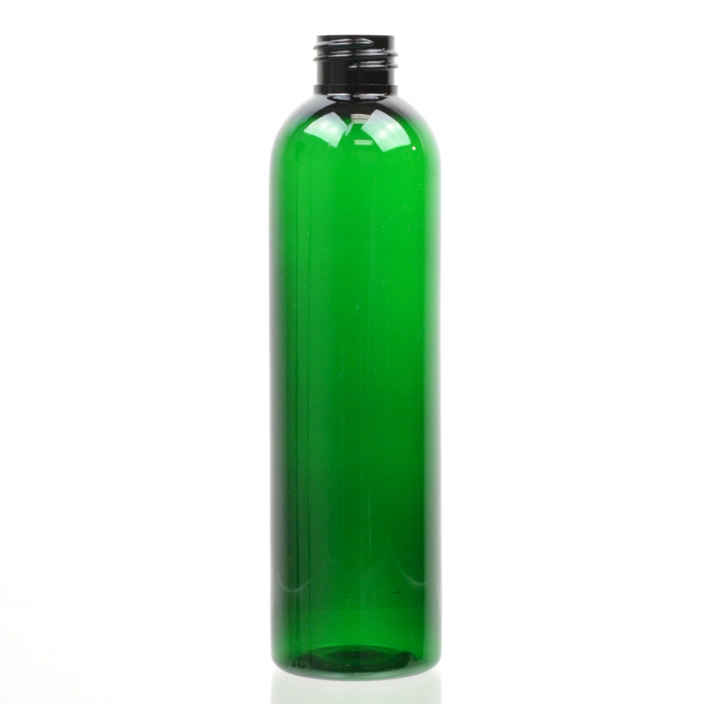 8 oz 24/410 Cosmo Round Emerald PET Bottle