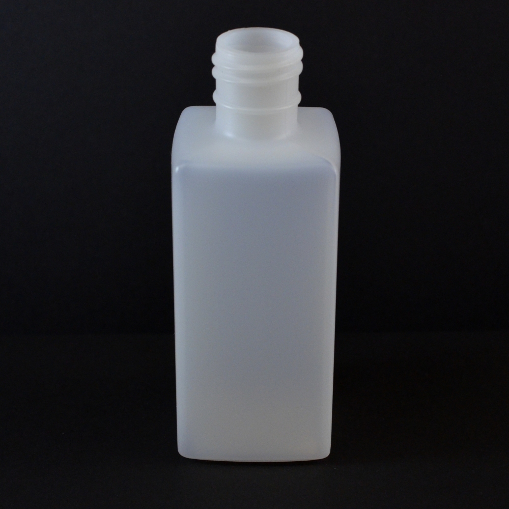 8 oz 28/415 Oblong Square Natural HDPE Bottle