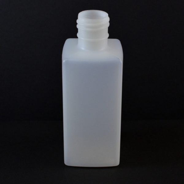 Plastic Bottle 8 oz. Oblong Square HDPE Natural 28-415_716
