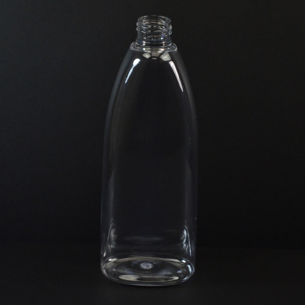 8 oz 24/410 Tear Oval Clear PET Bottle