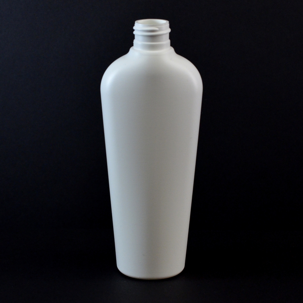 8 oz 20/410 Vail Oval White HDPE Bottle