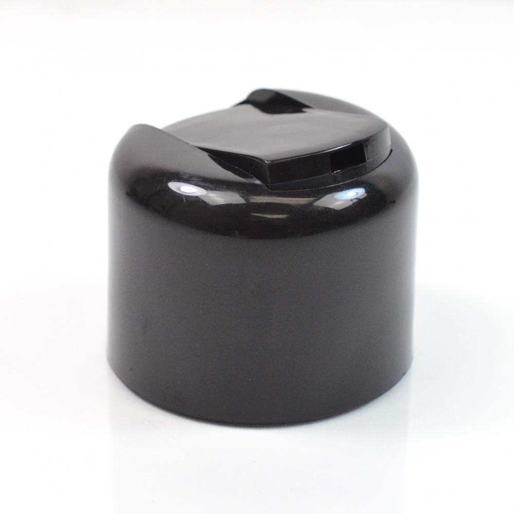 24/410 Smooth Black Presstop Symmetrical Dispensing Cap PP to 8 oz