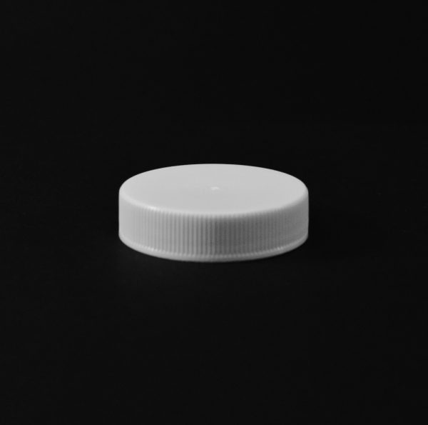Plastic Cap CT Fine Ribbed White PP 43-400 RS_1846