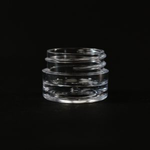 Plastic Jar 0.125 oz. Thick Wall Straight Base Clear PS 33-400_1433