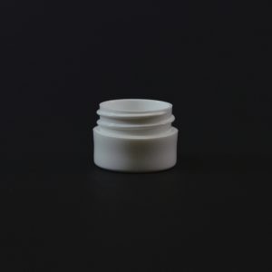 Plastic Jar 0.125 oz. Thick Wall Straight Base White PP 33-400_1435