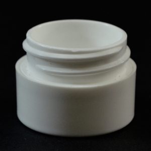 Plastic Jar 0.25 oz. Double Wall Straight Base White PP-PP 33-400_1187
