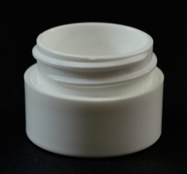 Plastic Jar 0.25 oz. Double Wall Straight Base White PP-PP 33-400_1187