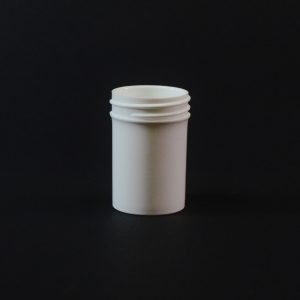 Plastic Jar 0.25 oz. Regular Wall Straight Base White PP 38-400_1242