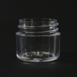 Plastic Jar 0.25 oz. Thick Wall Straight Base Clear PS 33-400_1437