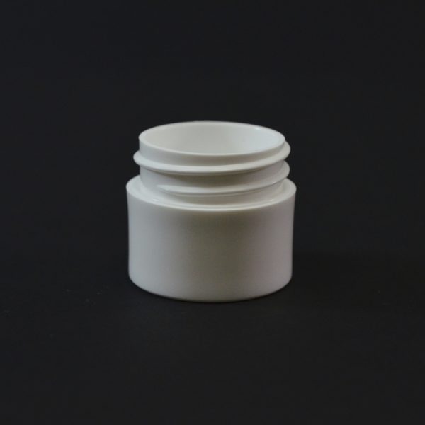Plastic Jar 0.25 oz. Thick Wall Straight Base White PP 33-400_1439