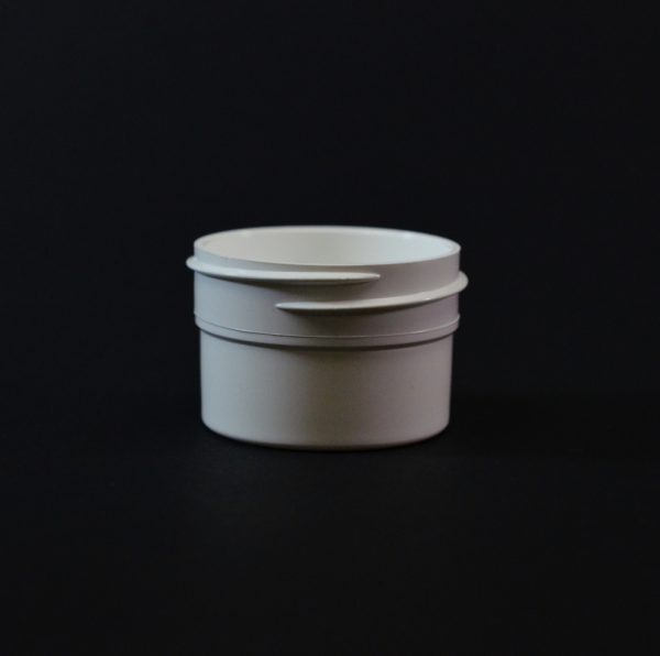 Plastic Jar 0.5 oz. Regular Wall Straight Base White PP 43-400_1248
