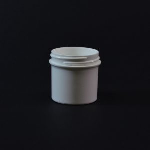 Plastic Jar 0.5 oz. Regular Wall Straight Base White PP 48-400_1249