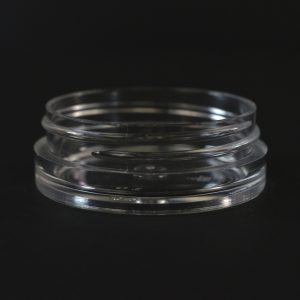 Plastic Jar 0.5 oz. Thick Wall Straight Base Clear PS 53-400_1445