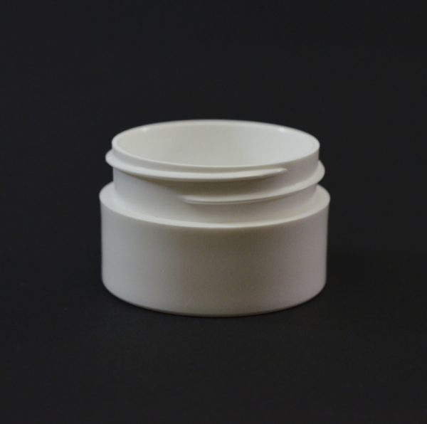 Plastic Jar 0.5 oz. Thick Wall Straight Base White PP 43-400_1443