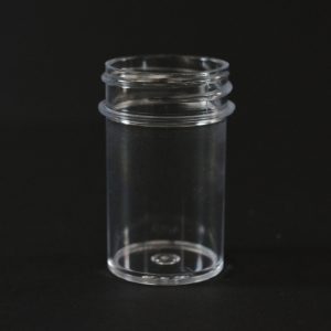 Plastic Jar 0.75 oz. Regular Wall Straight Base Clear PS 33-400_1250