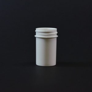 Plastic Jar 0.75 oz. Regular Wall Straight Base White PP 33-400_1252