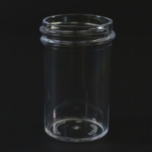 Plastic Jar 0.875 oz. Regular Wall Straight Base Clear PS 33-400_1253