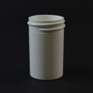Plastic Jar 0.875 oz. Regular Wall Straight Base White PP 33-400_1255