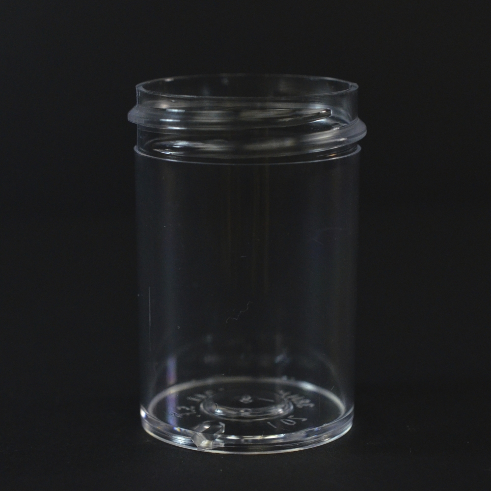 1 oz 38/400 Regular Wall Straight Base Clear PS Jar