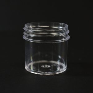 Plastic Jar 1 oz. Regular Wall Straight Base Clear PS 43-400_1259