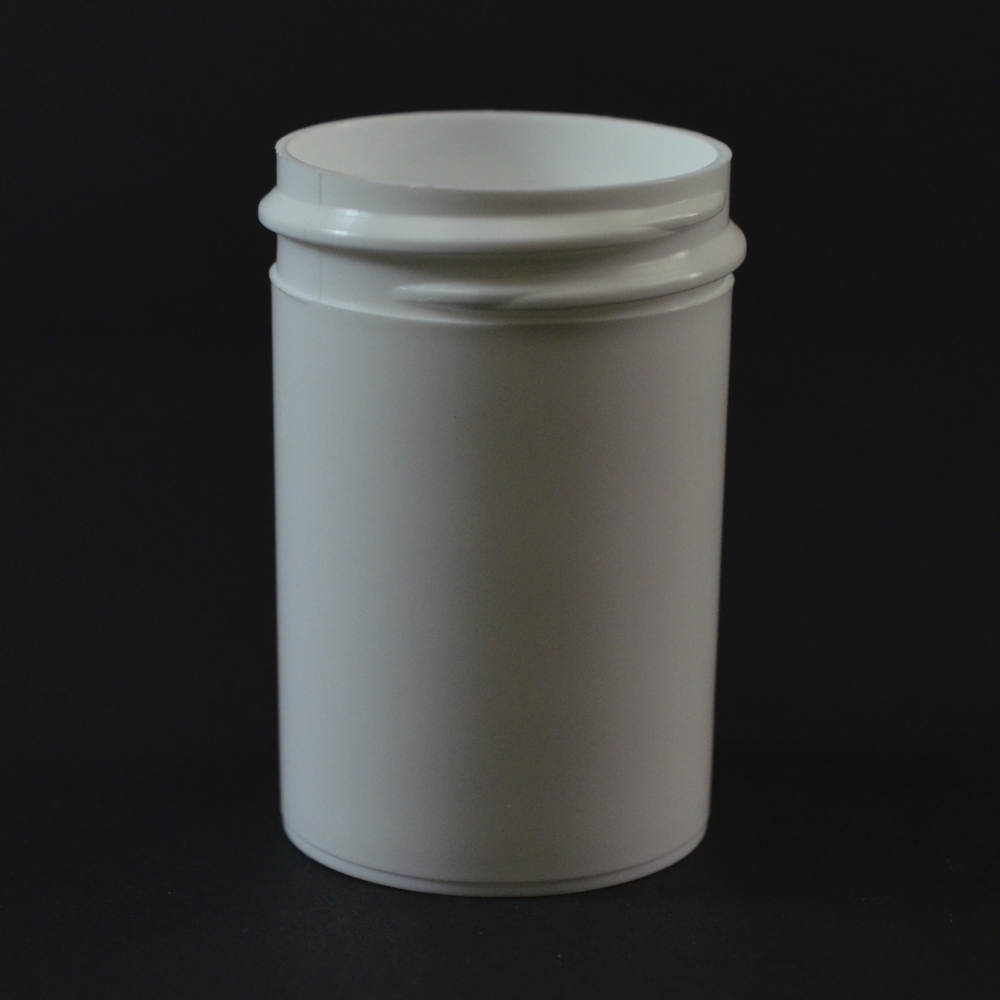 1 oz 38/400 Regular Wall Straight Base White PP Jar