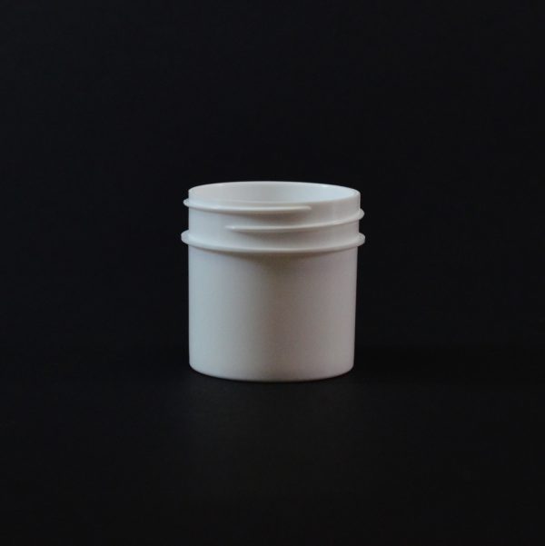 Plastic Jar 1 oz. Regular Wall Straight Base White PP 43-400_1261
