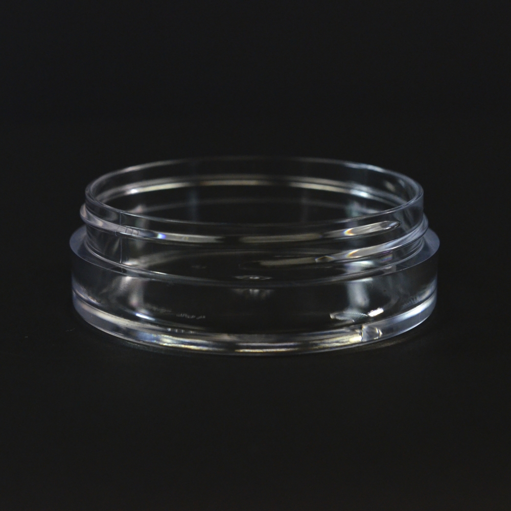 1 oz 70/400 Clear Thick Wall Straight Base PS Jar