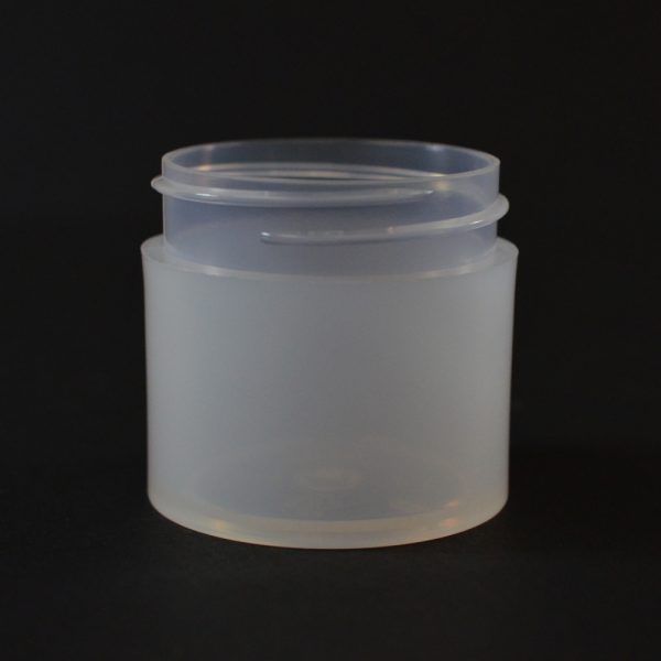 Plastic Jar 1 oz. Thick Wall Straight Base Natural PP 43-400_1449