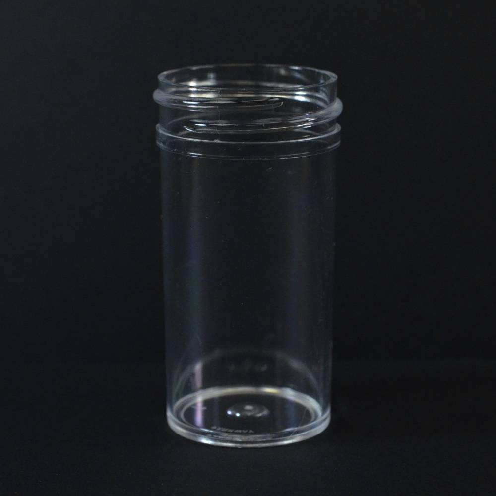 1.5 oz 38/400 Regular Wall Straight Base Clear PS Jar