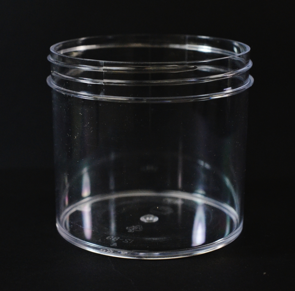 12 oz 89/400 Regular Wall Straight Base Clear PS Jar