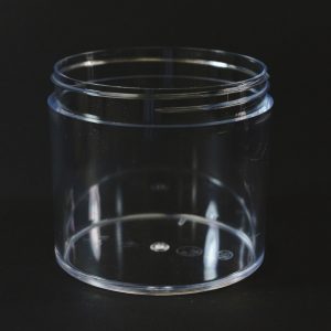Plastic Jar 12 oz. Thick Wall Straight Base Clear PS 89-400_1491