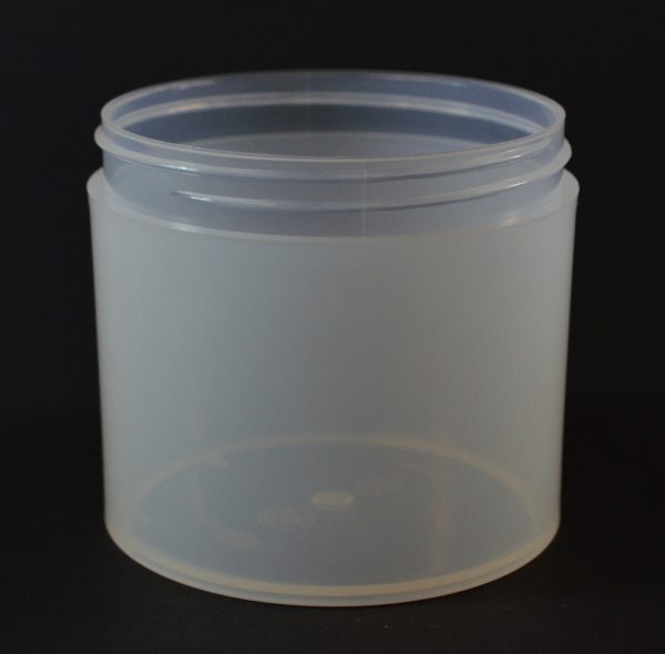 Plastic Jar 12 oz. Thick Wall Straight Base Natural PP 89-400_1492