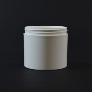 Plastic Jar 12 oz. Thick Wall Straight Base White PP 89-400_1493