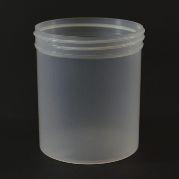 Plastic Jar 16 oz. Regular Wall Straight Base Natural PP 89-400_1326