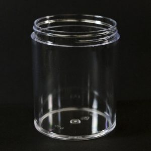 Plastic Jar 16 oz. Thick Wall Straight Base Clear PS 89-400_1494